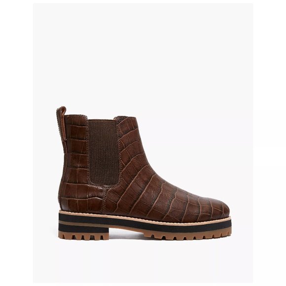 Madewell Ivy Chelsea Boot In Croc 